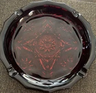 Vintage Anchor Hocking Ruby Red Ashtray