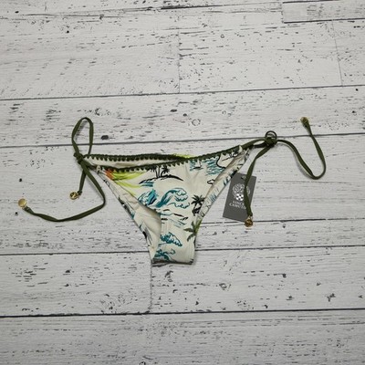 Vince Camuto Bikini Bottom Womens Small Sand Multi Island Life String Tie Swim