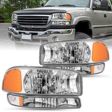 For 1999-2007 Gmc Sierra 1500 2000-2006 Yukon Halogen Headlights Headlamps Lhrh For 1999-2007 Gmc Sierra 1500 2000-2006 Yukon Halogen Headlights Headlamps Lhrh