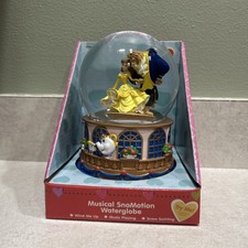 Disney Beauty Beast Musical Snomotion Waterglobe Snow Globe Valentines Day 2026