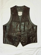 Vintage Men's Size 42 Leather Vest Made in USA by Berman Buckskin Co. MN
