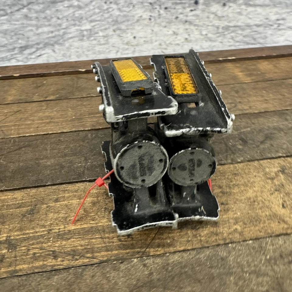 Pedales MKS 9/16 BMX Cruiser Race Años 80 Negro Reflectores Bicicleta Plataforma Foto 2 de 4