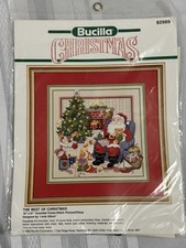 1992 Bucilla 82989 Counted Cross Stitch Kit "The Best of Christmas" 12x12 NEW