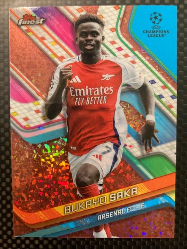 2025 Topps Finest Bukayo Saka Rose Gold Diamonds /50 Arsenal England World Cup
