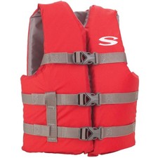 Stearns Kids Life Vest, USCG Approved Type III Jacket for 50-90lbs, Red