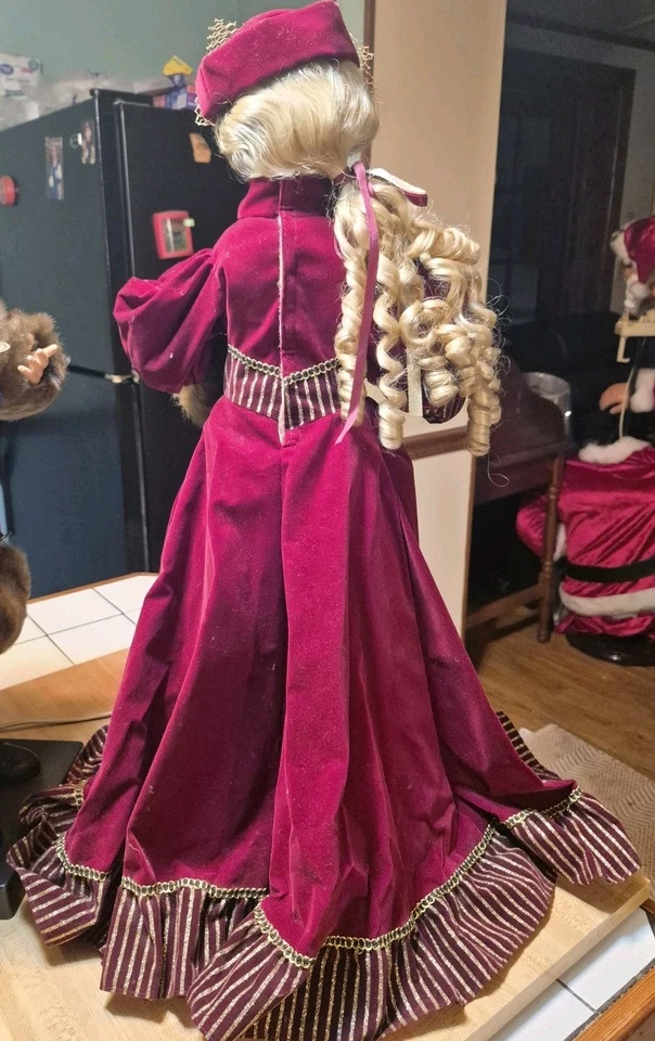 De colección 1996 Telco Motion-ettes 26" Victoriano Niña y Niño Carrito Animado Navidad Foto 3 de 4