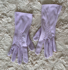Purple Pastel Wrist Gloves Women's Small Stretch Spring Formal Wear