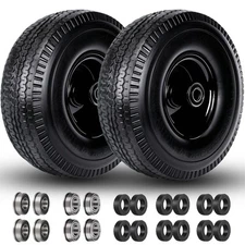 4.10/3.50-4 Tires 10 Inch Wheels Flat Free Tires Solid Tire and Wheel for Whe...
