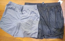 NEW 2 Pair of Athletic Works Mesh Shorts Gray  Black Sz XL 40-42 FREE SHIPPING