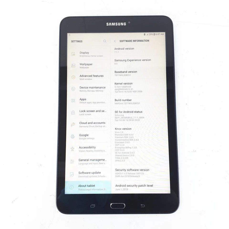 Samsung Galaxy Tab E SM-T377W 16 GB 8" Wi-Fi & Cellular Android Tablet Black - Image 3 of 4