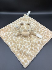 Carters 2023 Brown White Giraffe Lovey Security Blanket Plush Small Spot Read