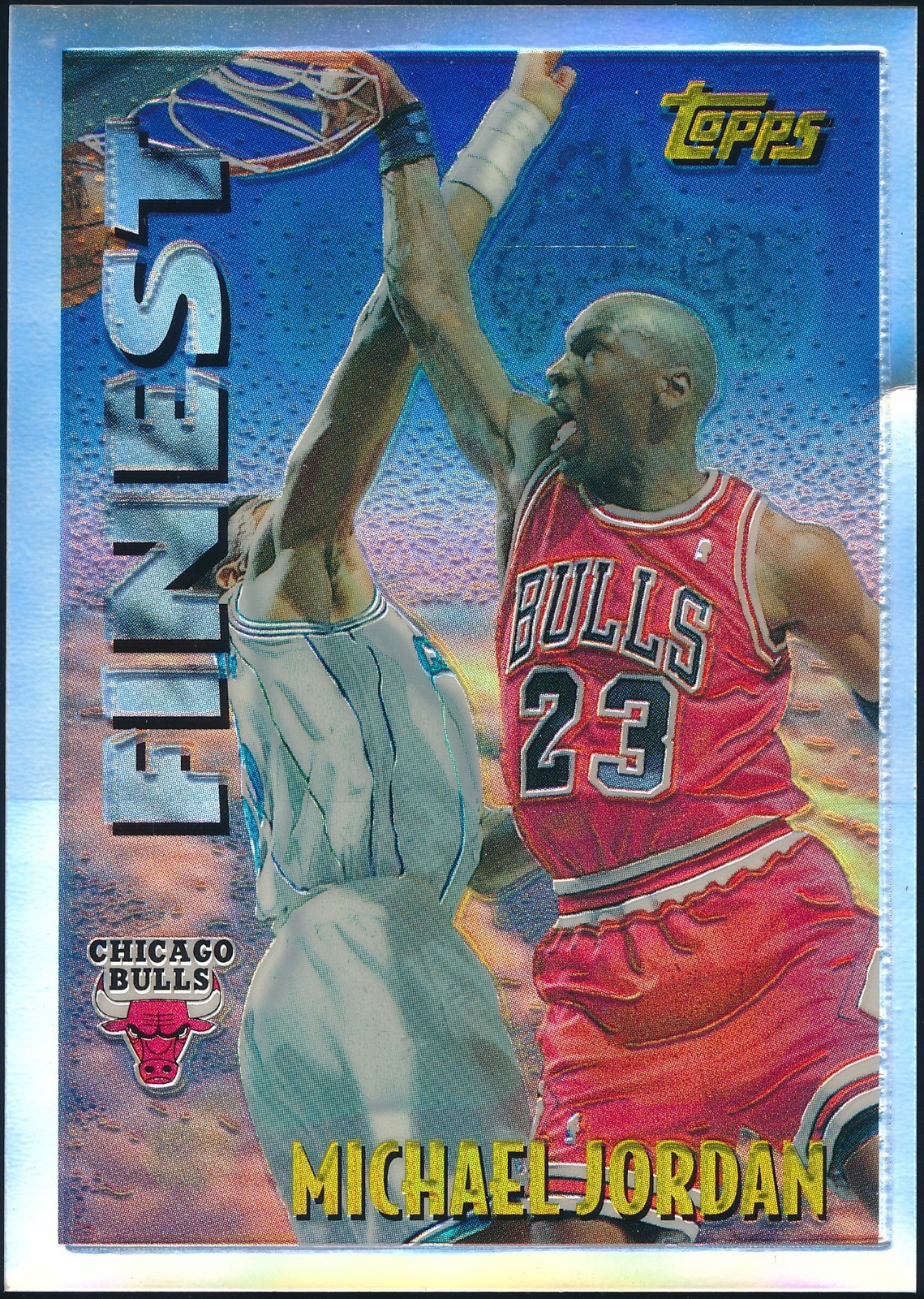 1995-96 TOPPS MICHAEL JORDAN MYSTERY FINEST REFRACTOR CARD #M1