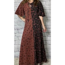 Lee Mathews Amalia Silk Maxi Contrast Dress