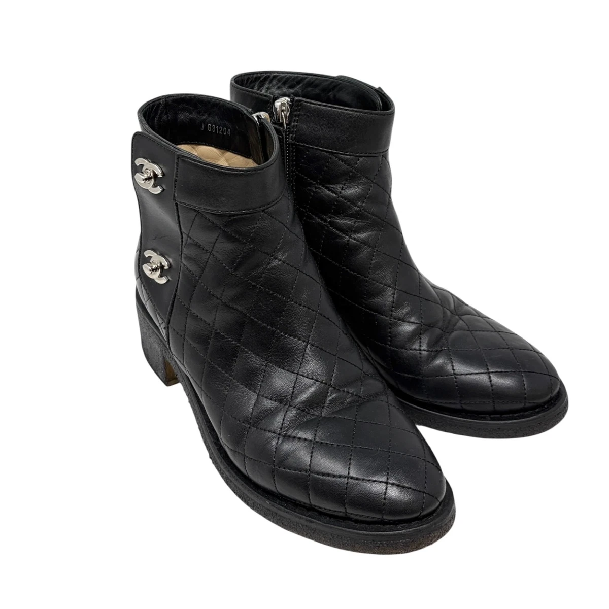 CHANEL Ankle Low (1-1.9 in) Heel Height Boots for Women for  display picture 3