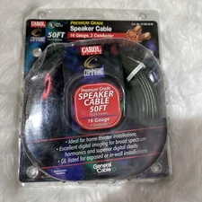 Premium Grade 16 Gauge Speaker Cable, 50 Feet New by Carol Command Premium Wire