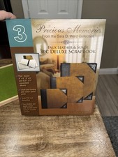 New Open Box - Precious Memories Deluxe Scrapbook Faux Suede - 3 Piece Set