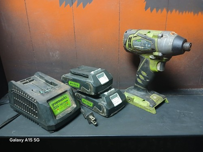 #ad #ad Power drill cordless greenworks charger battery $25.00