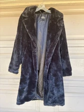 Alo Yoga Faux Fur Coat Womens Small Black Long Jacket Cozy