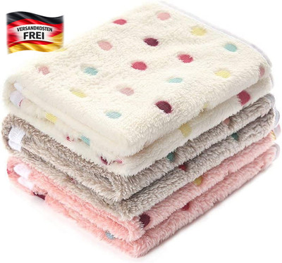Hundedecke kuschelig weich für Hunde Katzen - waschbar Fluffy Plüsch, 3er Set