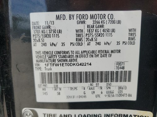 2013 Ford F150 Alternator 3.5L Used OEM 2659183 159K Miles - Picture 2 of 14