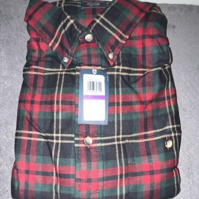 Arrow Men Saranac Flannel Plaid Button-Down Shirt Long Sleeve Big & Tall 2XL