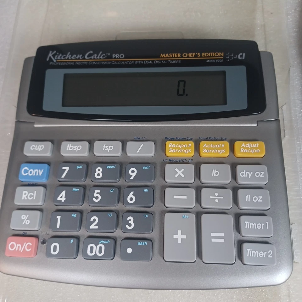Kitchen Calc Pro Recipe Conversion Calculator Master Chef Edition 8305 WORKS! - Image 3 of 4