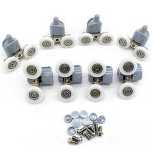 8 Pcs 23mm Double Twin Top Bottom Shower Door Rollers Runners Pulleys
