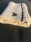 Barefoot Dreams Disney Mickey Mouse scarf White w/ Black Trim Stripe — photo 1