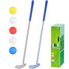 Kids Golf Putter 26.7" Length, Double-Sided, Left Handed  Indoor/Outdoor Set