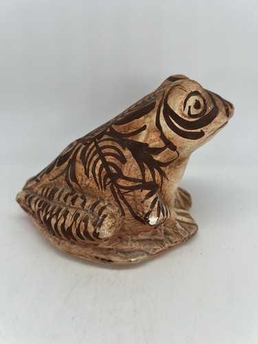 Vintage MCM Whimsical Chelsea Pottery Frog Figurine Clay Sculpture England 4” - Picture 5 of 11