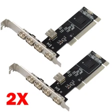 2PC PCI 32bit to 4+1 ports USB2.0 Expansion Controller Card PCI 5x USB2.0 HOT
