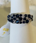 Bomb Party September Ring ~ RBP8156 It's Meant To Be LC Sapphire Rhodium Plating — photo 1