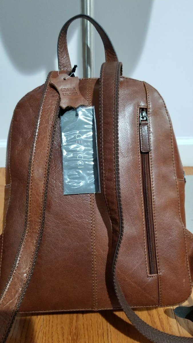 NEW GENICCI GENUINE LEATHER BROWN BACKPACK | eBay display picture 2