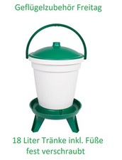 18 Liter Geflügeltränke grün auf Füße Ko...