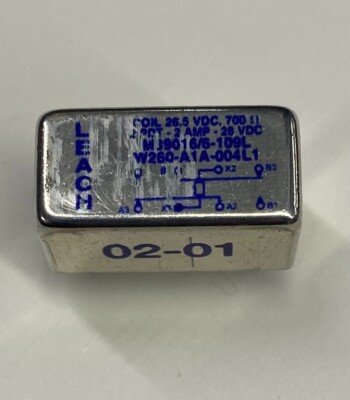 M39016/6-109L Signal Relay 26.5VDC 700Ohm 2A DPDT,  1 ea