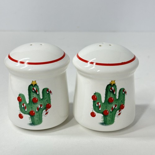 Vintage 1987 Treasure Craft Salz & Pfeffer Weihnachten Kaktus Streuer Set USA - Bild 2 von 10