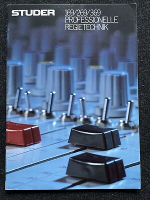 STUDER 169 / 269 / 369 seltenes Mischpult Produktheft - Hifi - very rare