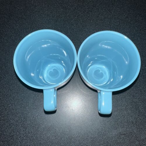 IKEA SET OF 2 TURQUOISE Coffee Mug 21533 Fargrik - Picture 6 of 7