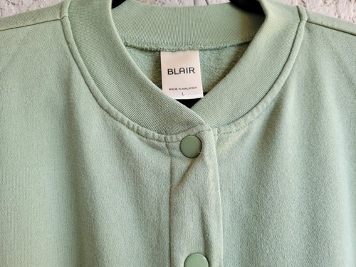 BLAIR Women Soft Green Long Coat Size L - Picture 6 of 10