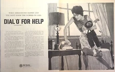 Bell System Operators Save Lives Dial 0 For Help Mother Vintage Print Ad 1966