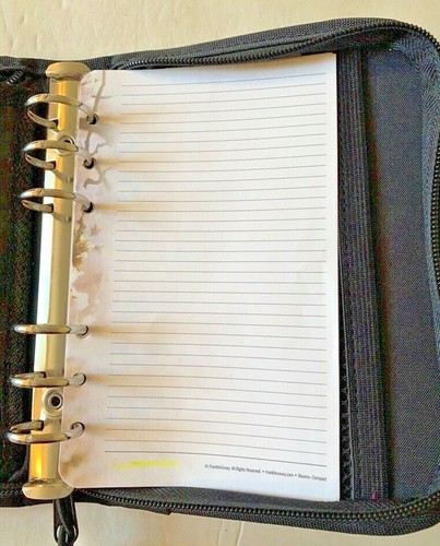 Old Navy Zipper Binder Flowers Purple Markers Compact/Personal 6-1" Rings - Picture 6 of 8