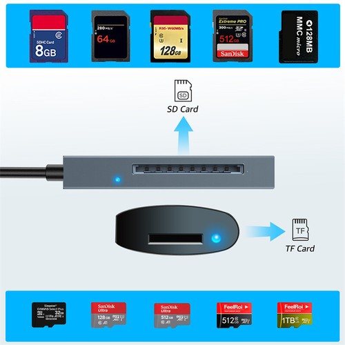 Lecteur/enregistreur/adaptateur OTG USB C USB3.0 pour carte SD téléphone portable ordinateur - Photo 4/9