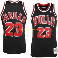 New MICHAEL JORDAN Chicago BULLS 1997-98 Authentic MITCHELL  NESS Black JERSEY