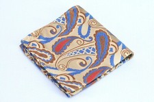 Lord R Colton Masterworks Istanbul Taupe Paisley Silk Pocket Square - 75 New
