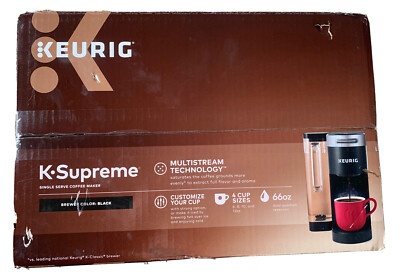 New Black Keurig 66oz 4 Cup K Supreme K910 Single Serve Coffee