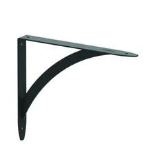 10" Black Decorative Elegant Shelf Countertop Steel Single Bracket 50lb Capacity