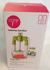 Spiralizer Core Tabletop Kitchen 5 Piece Set Vegetable Spiral Cutter Mint in Box