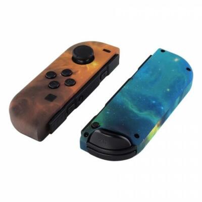 Switchジョイコン Nintendo Switch Joy-Con Blue & Orange Galaxy Shell | eBay
