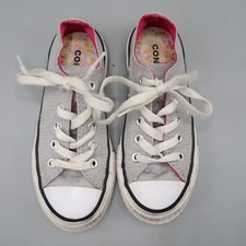 Converse All Star Youth Size 11 Gray White Chuck Taylor Sneakers Shoes