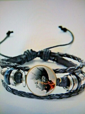 SUPERNATURAL DEAN WINCHESTER Solid Glass-Domed STEAMPUNK STYLE CHARM Bracelet